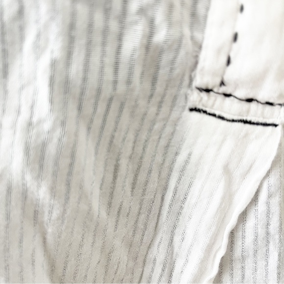 Free People Black Tie Tux Blouse | Small - Picture 5 of 14